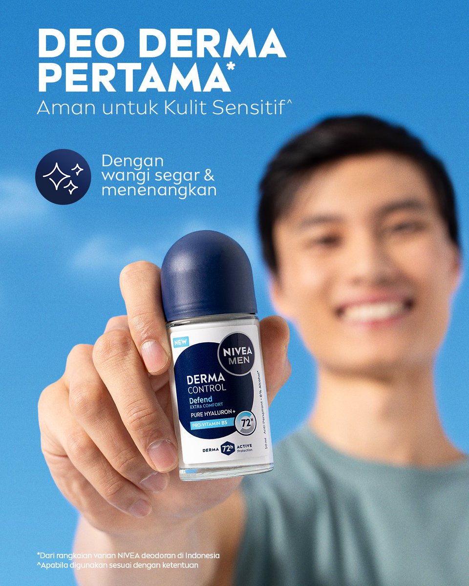 Kemerahan, gatal, dan iritasi, itu tandanya kulit ketiak lo butuh perawatan juga, Men.​

Pakai NIVEA MEN Deo Derma Control - Defend, Deodoran pertama* untuk kulit sensitif^.​
​
*dari rangkaian varian NIVEA deodoran di Indonesia​
^apabila digunakan sesuai dengan ketentuan