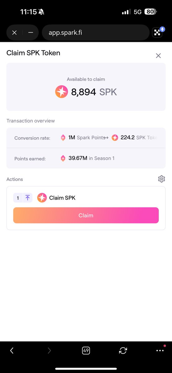 謝謝 Spark 跟 pendle YT