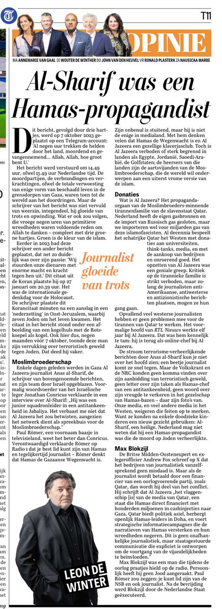 Oscar Hammerstein (@hammersteino) on Twitter photo Leon de Winter legt in <a href="/telegraaf/">De Telegraaf</a> bloot hoe “journalist” Al-Sharif op 7 oktober de Hamas-slachting toejuichte.
Dit is geen persvrijheid, dit is terreurpropaganda met een perskaart.
#Hamas #AlJazeera #LeonDeWinter #Propaganda Leon de Winter legt in <a href="/telegraaf/">De Telegraaf</a> bloot hoe “journalist” Al-Sharif op 7 oktober de Hamas-slachting toejuichte.
Dit is geen persvrijheid, dit is terreurpropaganda met een perskaart.
#Hamas #AlJazeera #LeonDeWinter #Propaganda