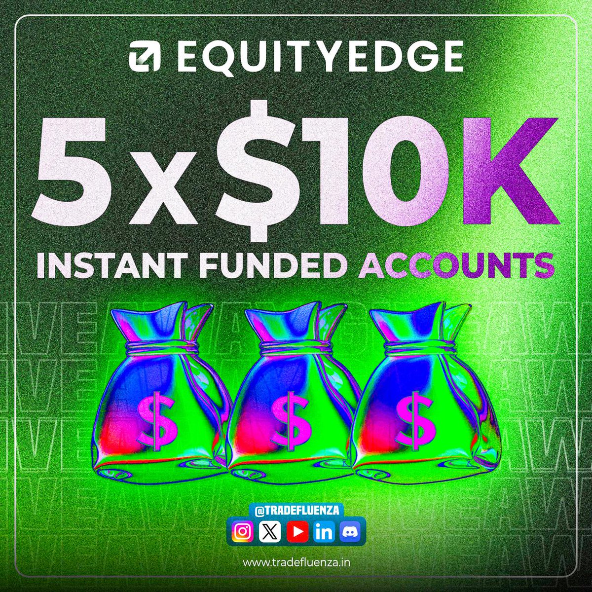 TradeFluenza- Social Platfrom For Traders (@tradefluenza) on Twitter photo 🚨 GIVEAWAY ALERT 🚨
We’re giving away 5 x $10K Instant Funding Accounts from <a href="/EquityEdgeUK/">Equity Edge</a> — no phases, no waiting.
Your shot at instant capital is here. 🏆💰
🔗 gleam.io/18jaN/equity-e…
#Trading #Forex #FundedAccount #PropFirm #TradeFluenza #Giveaway 🚨 GIVEAWAY ALERT 🚨
We’re giving away 5 x $10K Instant Funding Accounts from <a href="/EquityEdgeUK/">Equity Edge</a> — no phases, no waiting.
Your shot at instant capital is here. 🏆💰
🔗 gleam.io/18jaN/equity-e…
#Trading #Forex #FundedAccount #PropFirm #TradeFluenza #Giveaway