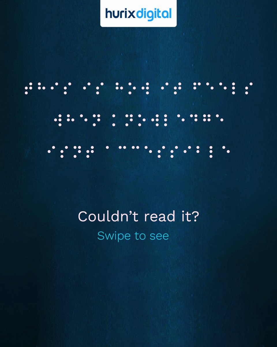 hurix_digital's tweet image. From not understanding the Braille…to realizing that this is the everyday reality for visually impaired students when content isn’t accessible.
#AccessibilityMatters #InclusionInEducation #EdTechForAll #HurixDigital