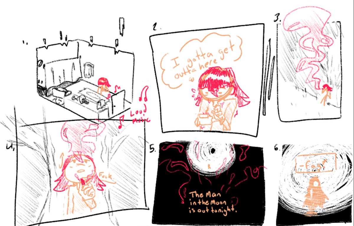 LovinglyNormal's tweet image. some concept for the start of a comic I came up with in the shower