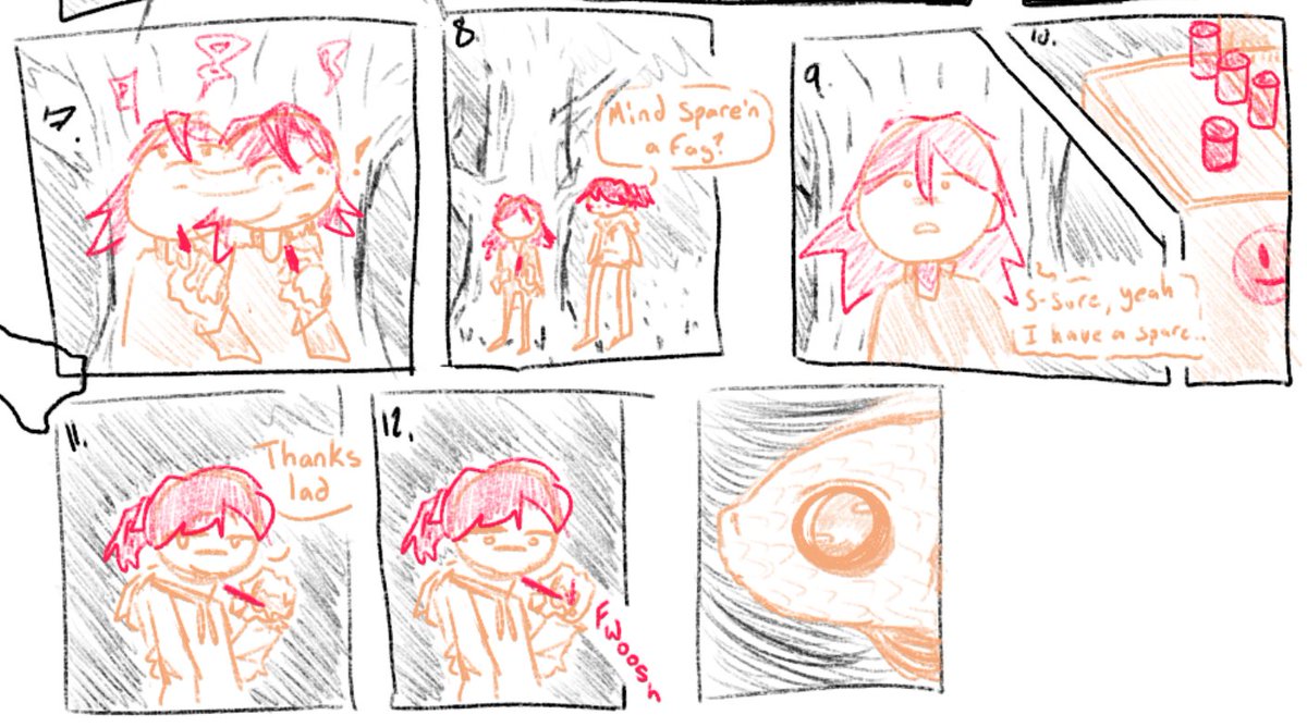 LovinglyNormal's tweet image. some concept for the start of a comic I came up with in the shower