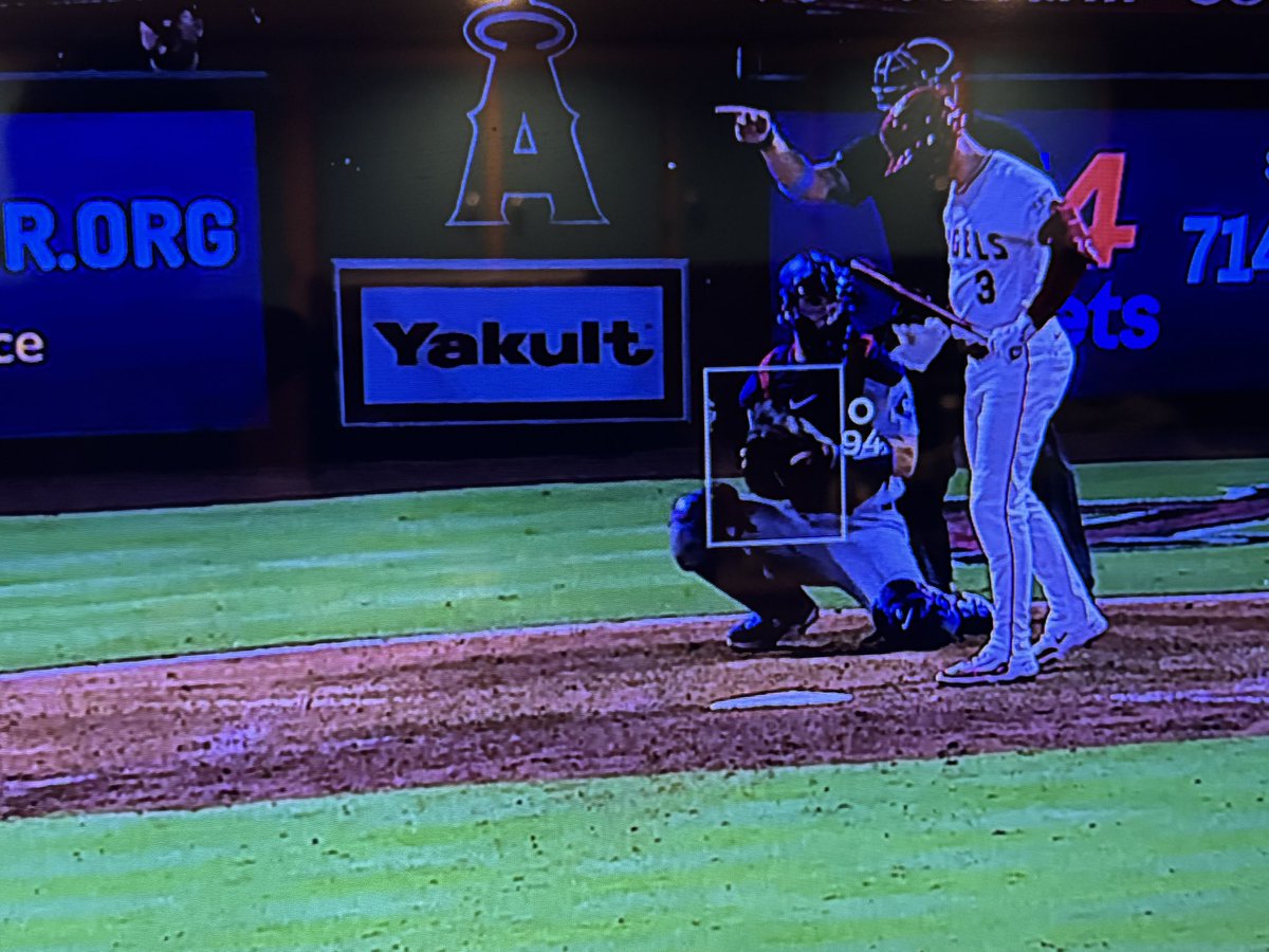 whitematador's tweet photo. That should have been a walk and Angels win. What say you? https://t.co/owN6w25aZe