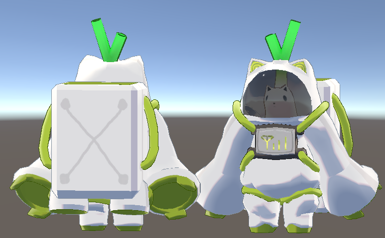 potipoti93's tweet photo. ねぎあきょ専用うちゅうふくをblenderでつくった。２枚目は作る前にこういうの作りたいな～ってのをぼんやり描いたやつ。 https://t.co/Zwm2hlOi0z