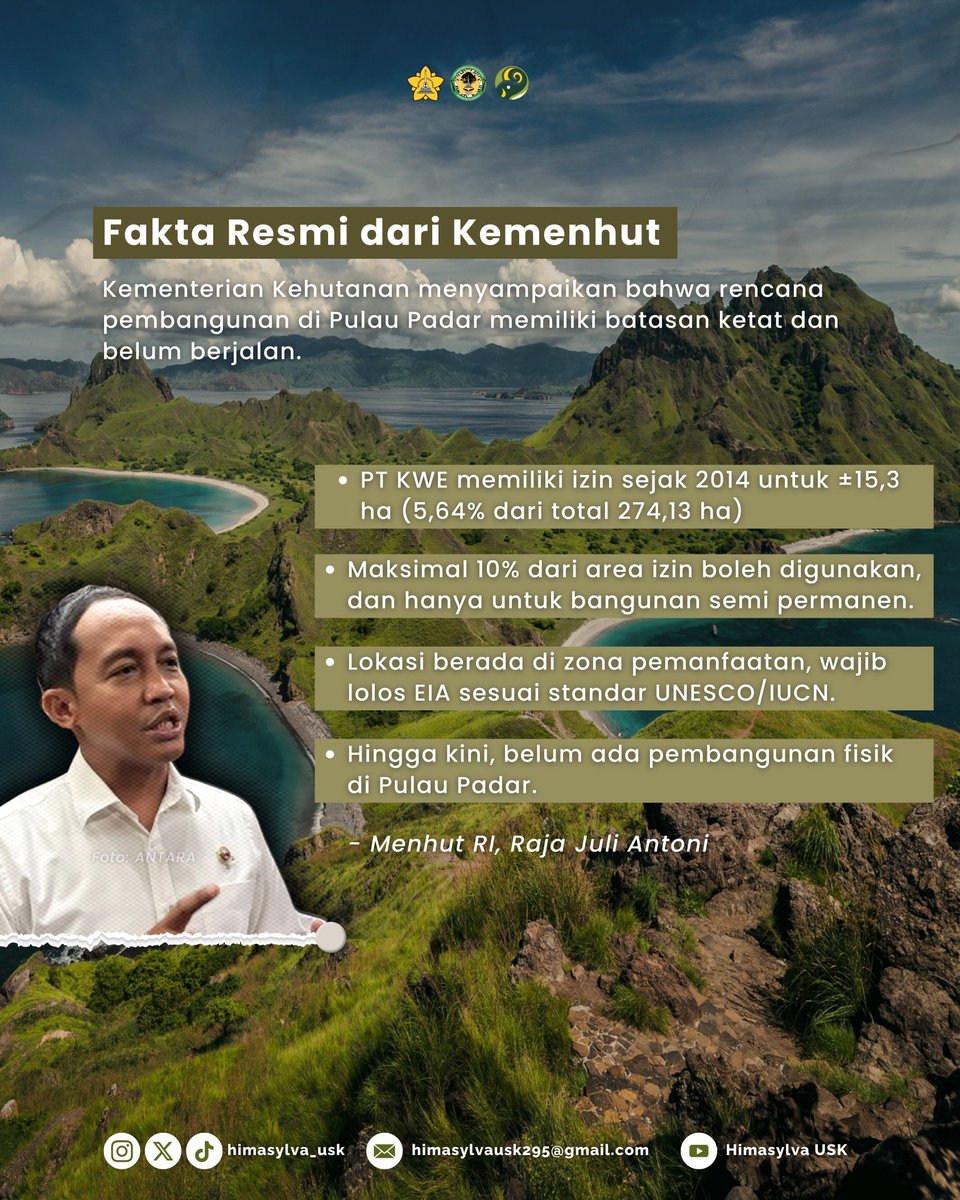 Pulau Padar, surga ikonik di Taman Nasional Komodo, kini berada di tengah polemik.
Rencana pembangunan fasilitas wisata oleh PT KWE menuai pro-kontra: ada yang melihatnya sebagai peluang pariwisata premium, ada pula yang khawatir soal dampak ke ekosistem dan masyarakat adat.