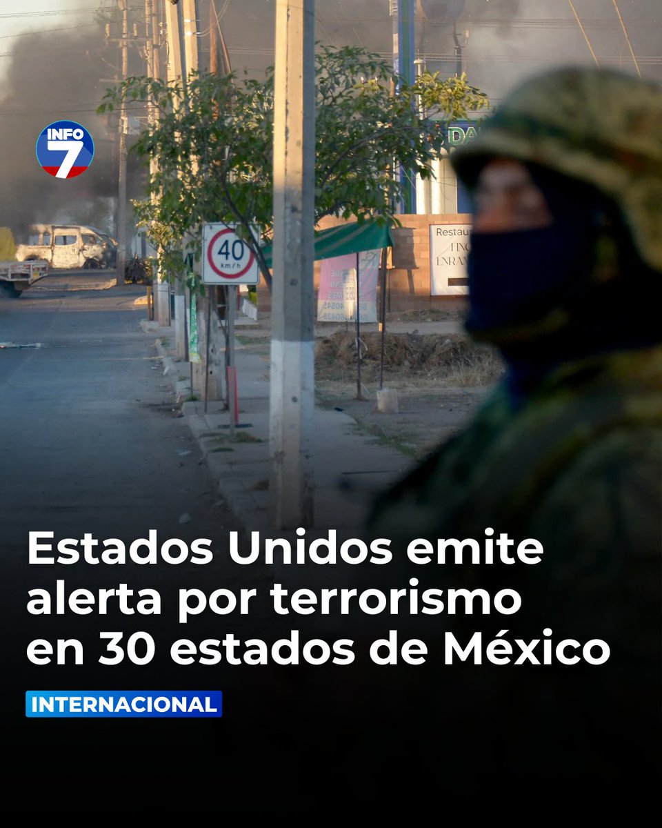 🔴 El Departamento de Estado de Estados Unidos alertó este martes a sus ciudadanos sobre viajar a México por el riesgo de terrorismo en 30 entidades del país.

A través de un comunicado, la dependencia señaló que México está en el nivel 2 de 4 respecto al riesgo y peligro que