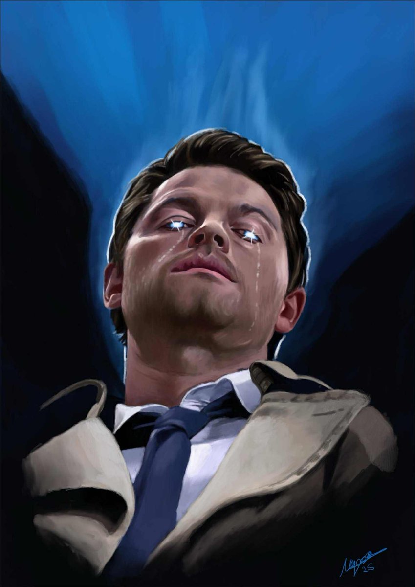 KGesslein's tweet photo. Been away for a long time after some mental health struggles. But I've come back here to share our art. Any supernatural fans? 

#Supernatural #JensenAckles #jaredpadalecki #mishacollins #fanart #paintings https://t.co/bqa8ft8Ivg