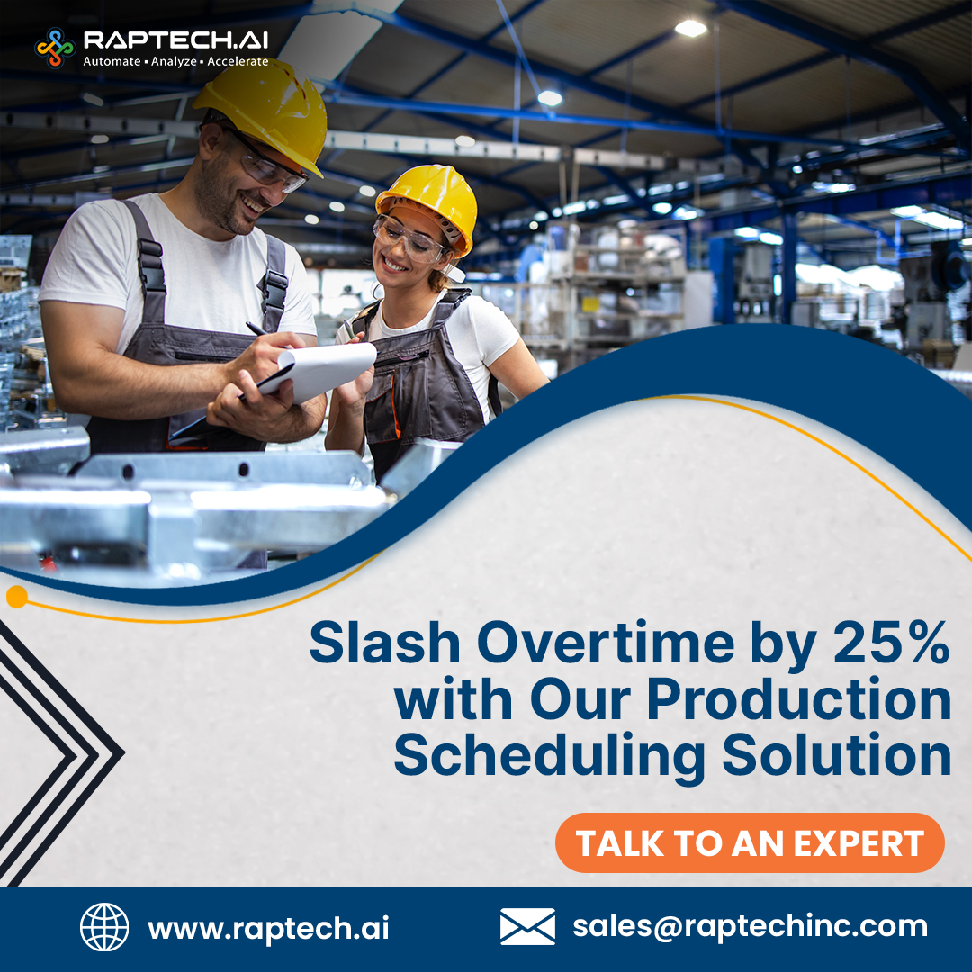 Raptech_AI's tweet image. Overtime kills margins.

Rush orders make spreadsheets crumble. Our scheduler auto-balances machines &amp;amp; crews-cutting overtime 25% and boosting on-time delivery. 

Reclaim your evenings. 15-min demo: tinyurl.com/4uv7mfrm 

#productionschedulingsoftware #SmartManufacturing