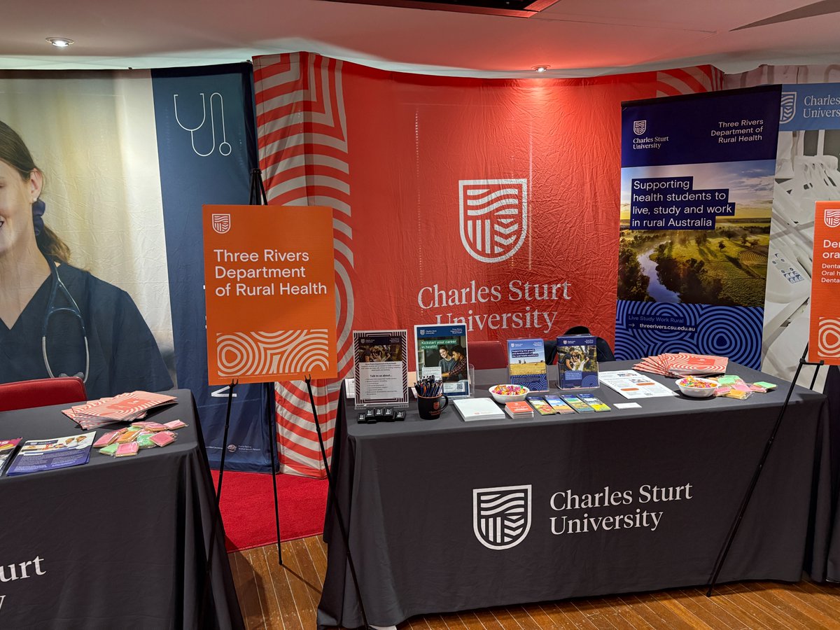 ThreeRiversDRH's tweet photo. We attended the @CharlesSturtUni Wagga Wagga Open Day. We chatted about all things pathways, health careers, and regional opportunities π¬β¨
Next up: Albury-Wodonga Sunday 17 August, donβt miss out! Book your spot now at https://t.co/ipQ2U2kMzy #LiveStudyWorkRural https://t.co/EUpdu5hzWm