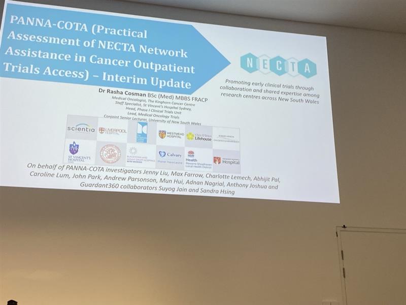 Cancer Institute NSW (@cancernsw) on Twitter photo Great to see the work of NECTA on early phase clinical trials - presented by Dr Rasha Cosman, <a href="/GarvanInstitute/">Garvan Institute of Medical Research</a>. The Cancer Institute NSW is proud to support this incredible work across the state. #NSWCancerSummit2025 Great to see the work of NECTA on early phase clinical trials - presented by Dr Rasha Cosman, <a href="/GarvanInstitute/">Garvan Institute of Medical Research</a>. The Cancer Institute NSW is proud to support this incredible work across the state. #NSWCancerSummit2025