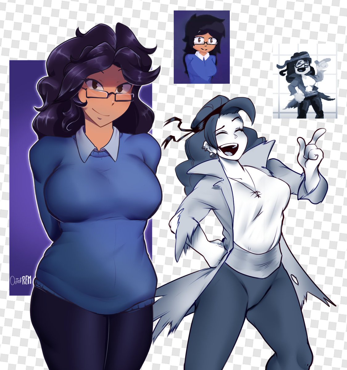 Mames taba viajando por reddit chill de pana y me encontré con este fanart :0, es de un artista llamado OutofRem, lastimosamente no encontré redes suyas, pero de que le quedo super bueno le quedo super bueno. 
link: reddit.com/user/outofREM