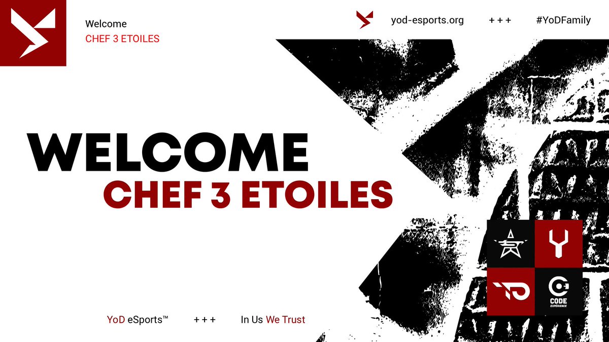 YoD eSports™ #InUsWeTrust (@yodesports) on Twitter photo Nous avons le plaisir de vous annoncer notre nouveau Caster CS2 : <a href="/Chef_3_Etoiles/">Chef 3 Étoiles</a> ! 🔥
#YoDFamily ⚡ Nous avons le plaisir de vous annoncer notre nouveau Caster CS2 : <a href="/Chef_3_Etoiles/">Chef 3 Étoiles</a> ! 🔥
#YoDFamily ⚡