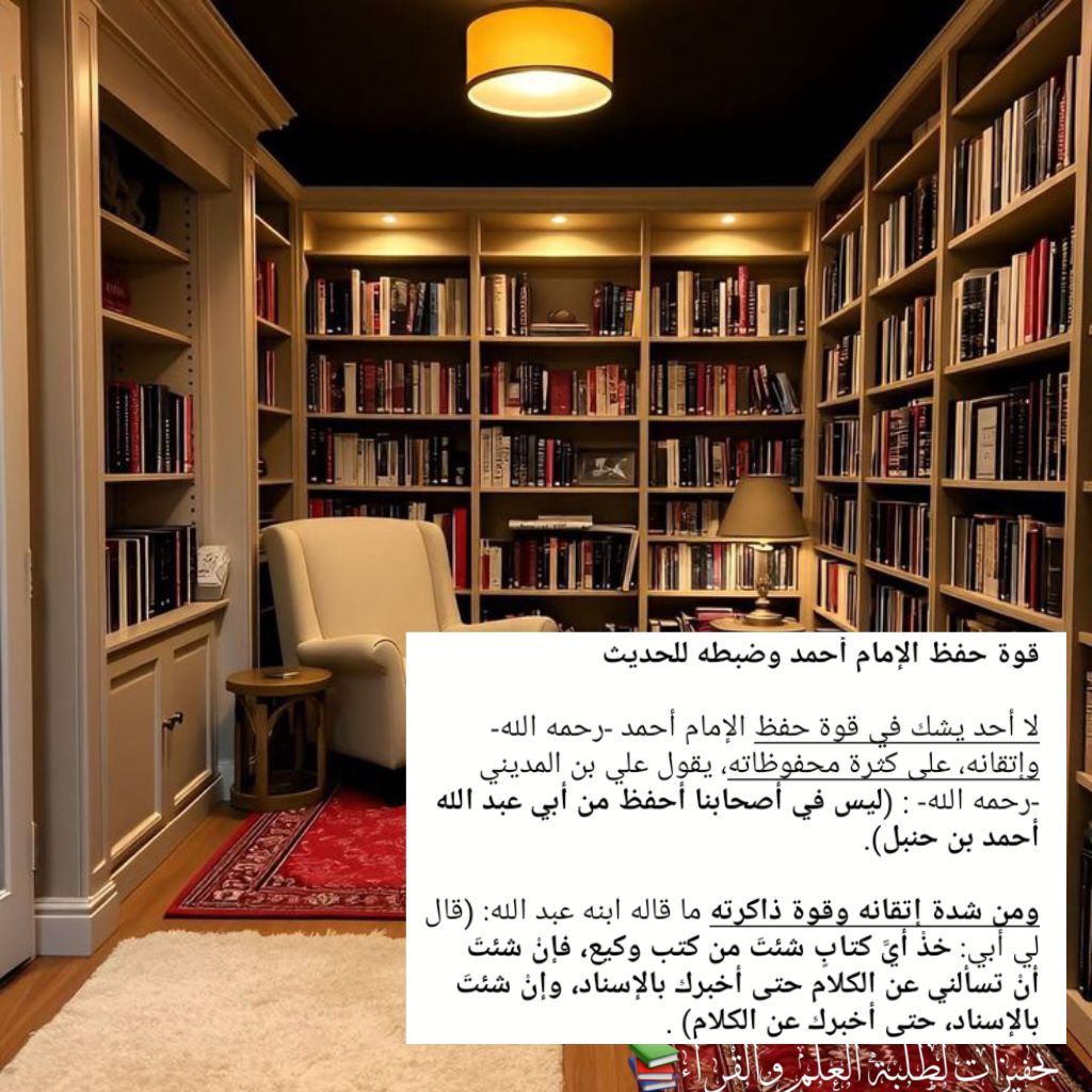 Ltlbt111's tweet photo. قوة حف�� الإمام أحمد وضبطه للحديث

https://t.co/UhypQbkUl5 https://t.co/HB3QyIkO3d