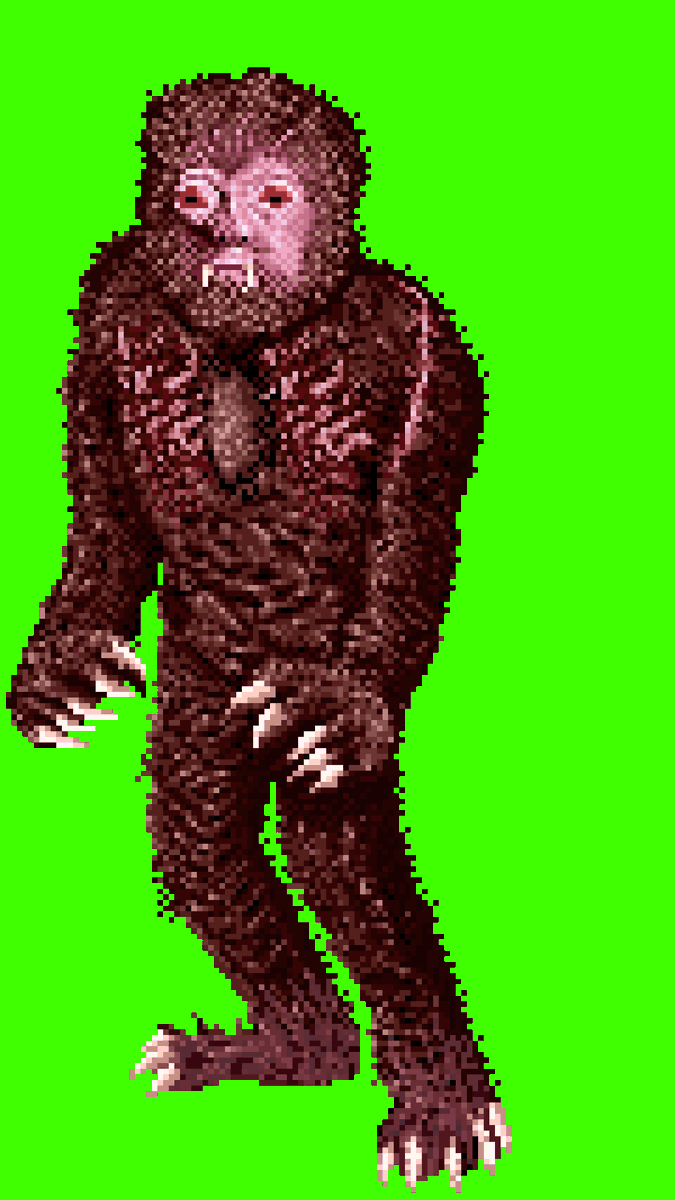 Gesura505art's tweet photo. Bigfoot - The Curse of Bigfoot AKA Teenagers battle the Thing (1975/58)
#Bcinema #bigfoot #sasquatch #cryptids #godzilla #fanart #kaiju 
#pixelart https://t.co/4PFAdvn2wV