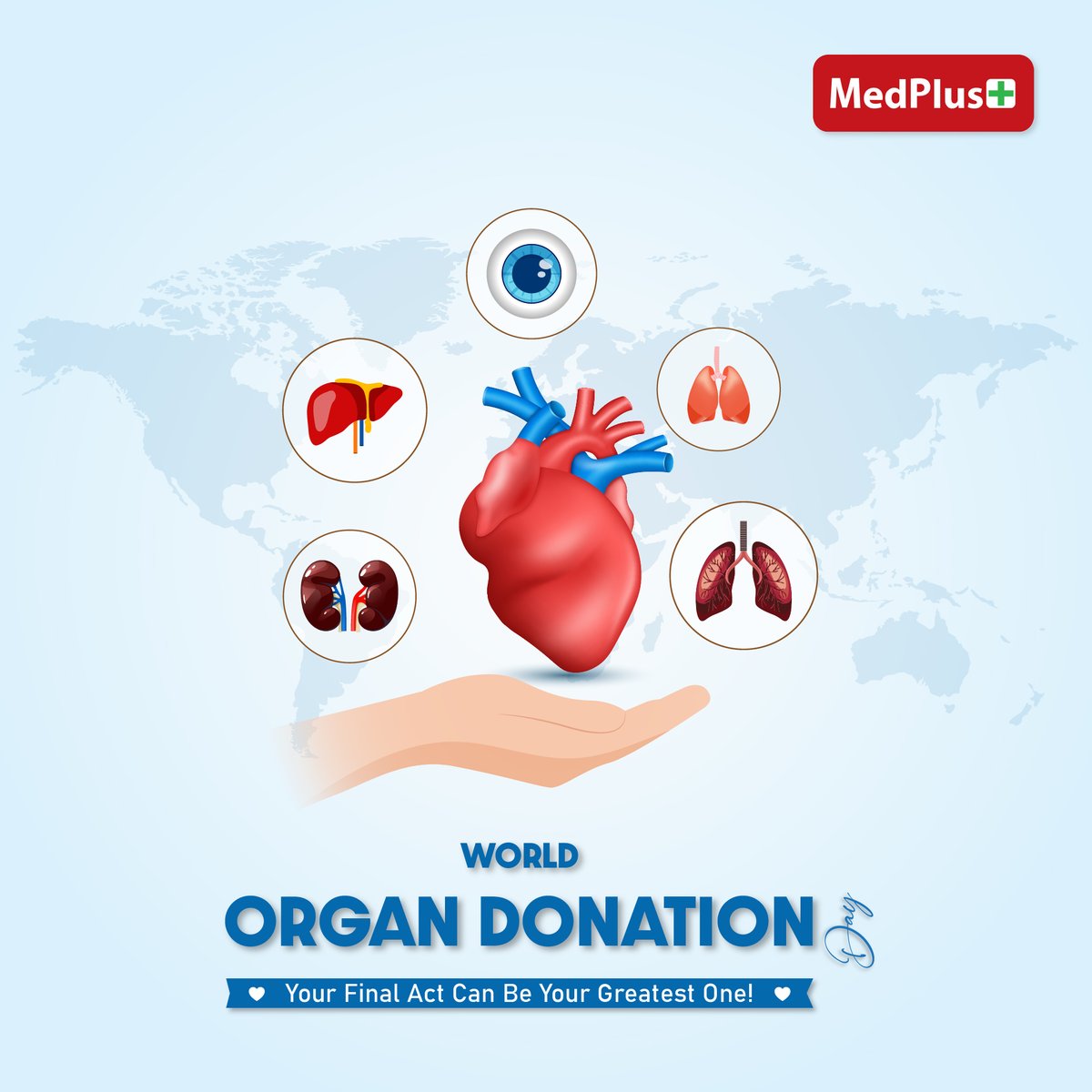 MedPlusIndia's tweet photo. One donor can save up to 8 lives. This Organ Donation Day, choose to give the gift of life, register, donate, and inspire hope.
#OrganDonationDay #OrganDonation #donationsmakeadifference #organsystems #DonateOrgansSaveLives #medplus https://t.co/d6P4J7yUIv