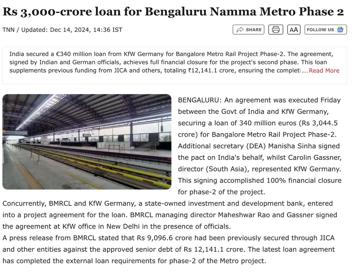 Dr Philipp Ackermann (@ambackermann) on Twitter photo Happy to see PM <a href="/narendramodi/">Narendra Modi</a> open a new metro segment in Bangalore! 🇩🇪 is pleased to provide a €340 million KfW loan to India in support of sustainable urban mobility. By working together, we're reducing CO2 emissions, increasing green transportation, and creating jobs. 🚈🌱 Happy to see PM <a href="/narendramodi/">Narendra Modi</a> open a new metro segment in Bangalore! 🇩🇪 is pleased to provide a €340 million KfW loan to India in support of sustainable urban mobility. By working together, we're reducing CO2 emissions, increasing green transportation, and creating jobs. 🚈🌱