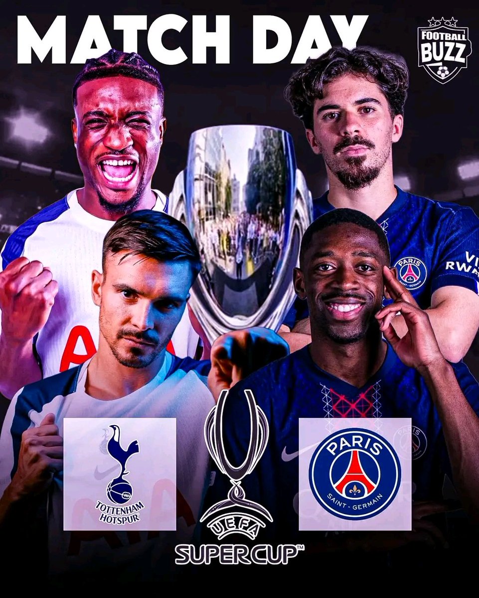 Lambertupdatess's tweet image. 🚨 Match Day!
UEFA SUPER CUP  🏆 
TOTTENHAM 🆚 PSG - 20:00 Pm

#FootballBuzz #Tottenham #SuperCup #UEFA #PSG