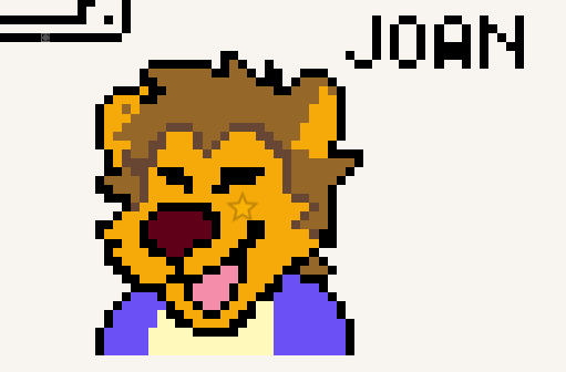 joan_593's tweet photo. Algo que me puse a hacer en wplace, mi fursona en pixel art 🦁✨
Me gustó cómo quedó.
#pixelart #wplacelive https://t.co/wBvfI6ubrG