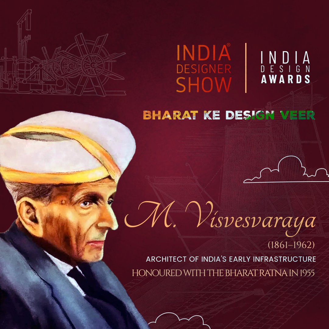 Indiadesignshow's tweet photo. Celebrating Visionaries Who Built Our Nation 🇮🇳

This #BharatKeDesignVeer, we honour Sir M. Visvesvaraya, the legendary engineer, statesman, and architect of India’s early infrastructure. 
#IndiaDesignerShow #DesignHeroes #InspireIndia #Visvesvaraya #IndependenceDay https://t.co/bXlVcjNzFO