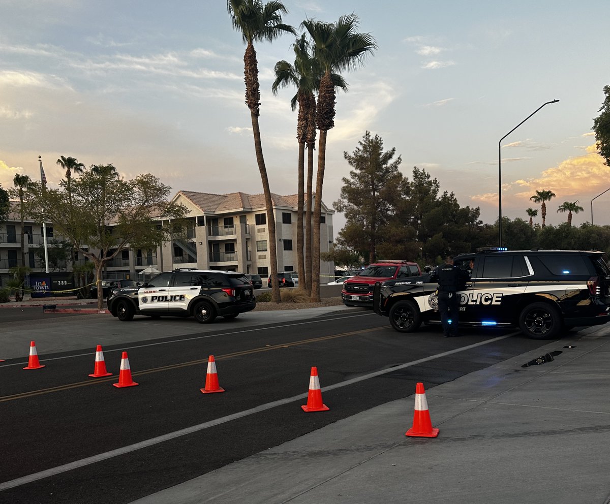 The Gilbert Police Department has made an arrest following a fatal shooting that occurred this evening at an extended stay motel located near Arizona Avenue and Guadalupe Roads.

Full release at 🔗 glbrt.is/Aug12Investiga…