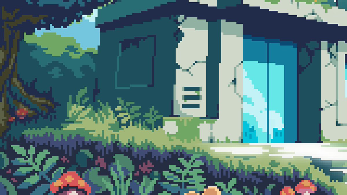 Bottom left of my game’s key visual 🌿🍄
#PixelArt #IndieDev #Gamedev