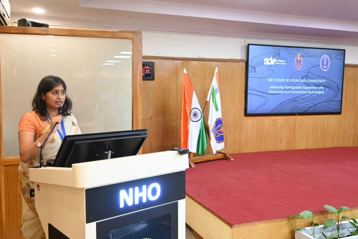 SagarDefence's tweet photo. Fostering collaboration with Indian industries and #startups by presenting cutting-edge #indigenous technologies for hydrographic applications, #TeamSDE had the honour to be a part of the 2nd edition of Workshop on Indigenisation: Initiation of #INHD Towards Self-Reliance, held at @IN_NHO_DEHRADUN, under the leadership of Honourable Chief Hydrographer to the Government of India, Vice Admiral Lochan Singh Pathania, PVSM, AVSM and the Honourable Joint Chief Hydrographer, Rear Admiral Peush Pawsey, that brought together the Department of Indigenisation, #WESEE, @cdacindia, #NIOT and leading industry collaborators.
Propelling the vision of #AatmanirbharBharat forward, #TeamSDE was grateful for the platform to share recent developments in cutting-edge #Autonomous and #Unmanned solutions to advance hydrographic capabilities with a focus on the future of ocean data connectivity.
#FutureofTech #Unmannedsystems #TechinAction #AutonomousTech
@PMOIndia @DefMinIndia @narendramodi @rajnathsingh @vivekvirmani5 @Dayanand_delhi @indiannavy @India_iDEX @makeinindia @IN_WNC @IN_HQENC @IN_HQSNC @IAF_MCC @adgpi @giridhararamane @DPIITGoI @startupindia @NorthernComd_IA @IaSouthern @SpokespersonMoD @BharatBiotech @DrKrishnaElla @ONGC_ @BayCapitalIndia @MSInSociety @midc_india @investindia @PortXLglobal @Nikunj_Parashar @Mdlski @dang_lakshay @mysaurabh96 @flowcopter
