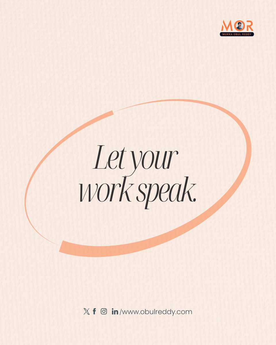 ObulreddyMukka's tweet photo. No need to announce. Let results make the noise. #ResultsDriven #SilentWorker #MukkaObulReddy #MOR https://t.co/FRZdnliS66