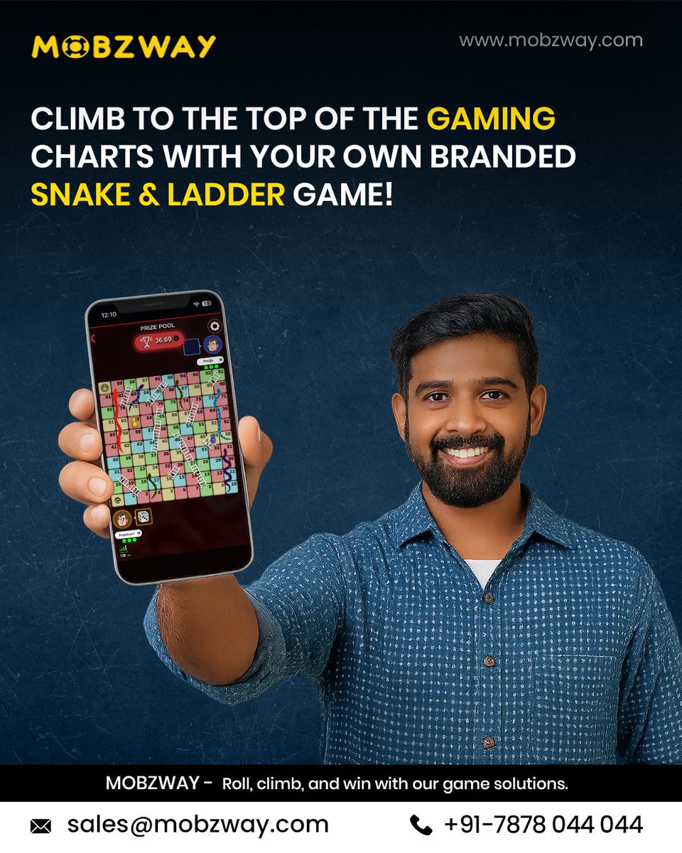 mobzway's tweet image. Step into the world of classic fun with a modern edge! 🐍🎲 Mobzway Technologies offers fully customizable Snake &amp;amp; Ladder game development for mobile and web.

📞+91 7878044044 
✉️sales@mobzway.com
🌐mobzway.com

#snakeandladder #iGaming #gamedevelopment #gamedvelope