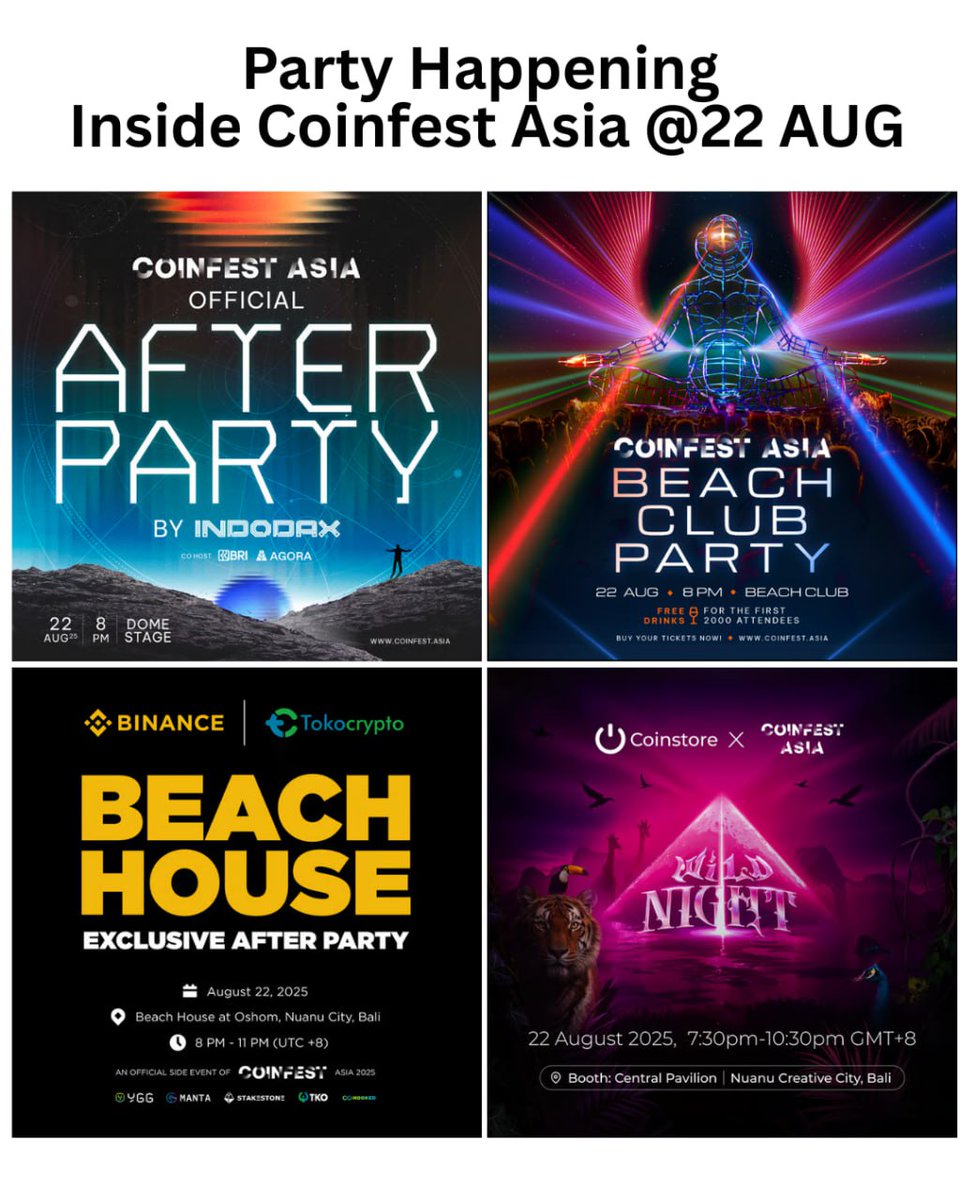 4 AFTER PARTY HAPPENING DI HARI KEDUA <a href="/CoinfestAsia/">Coinfest Asia</a> 

WORK HARD PARTY HARDER