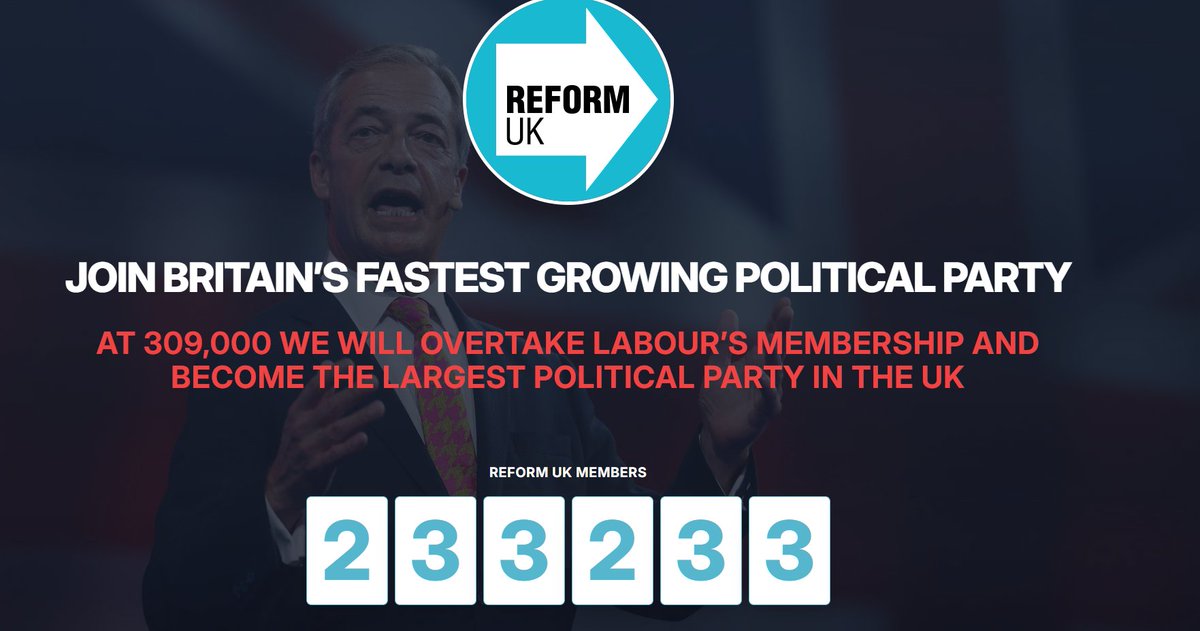 It's a beautiful, great number; let's make it into a fantastic number.😁

Join Today at reformparty.uk/join