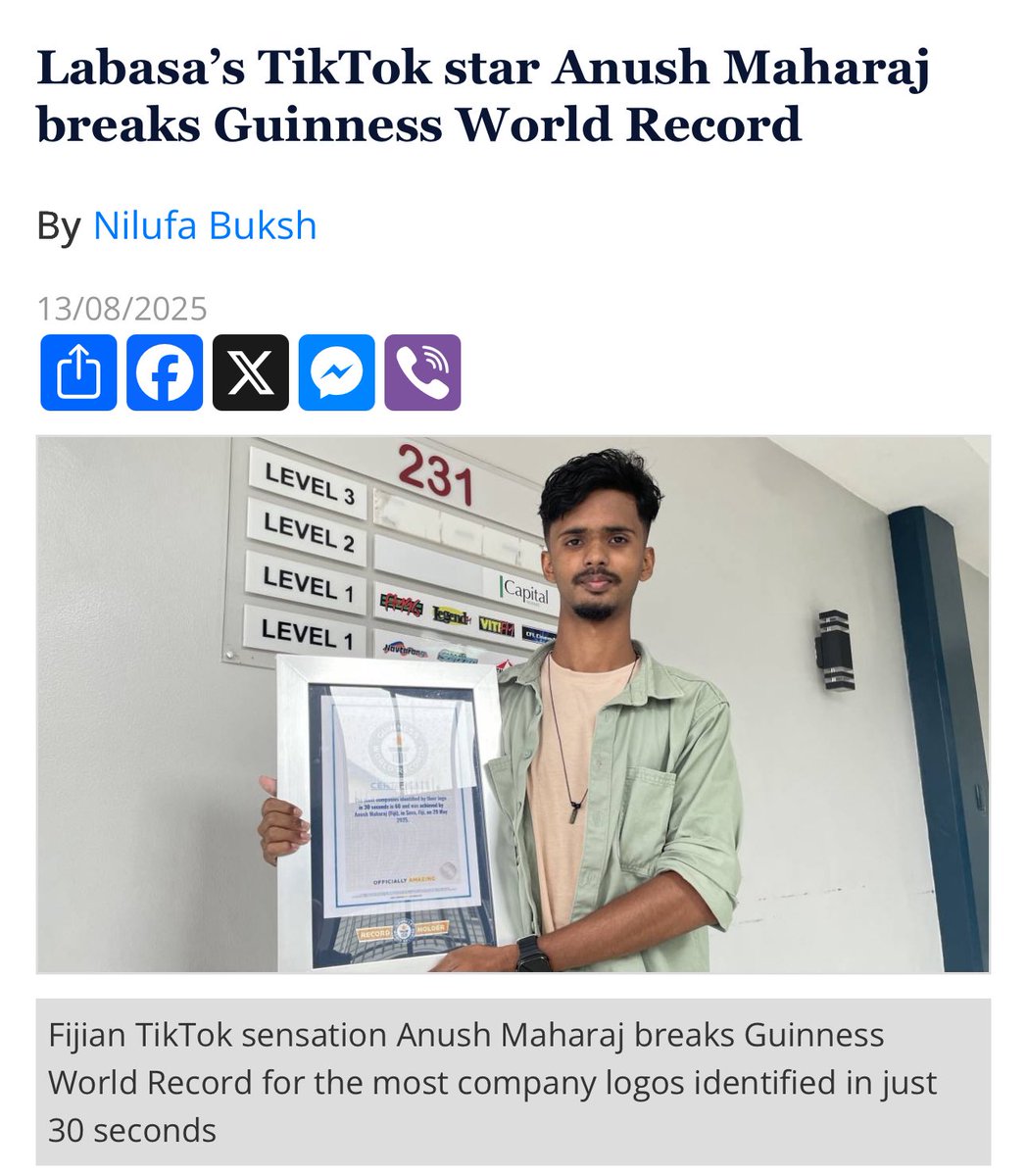 So Fiji’s first Guinness World record holder?