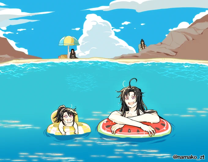 阿苑の夏休み『うみにいったよ』 #魔道祖師 #MDZS