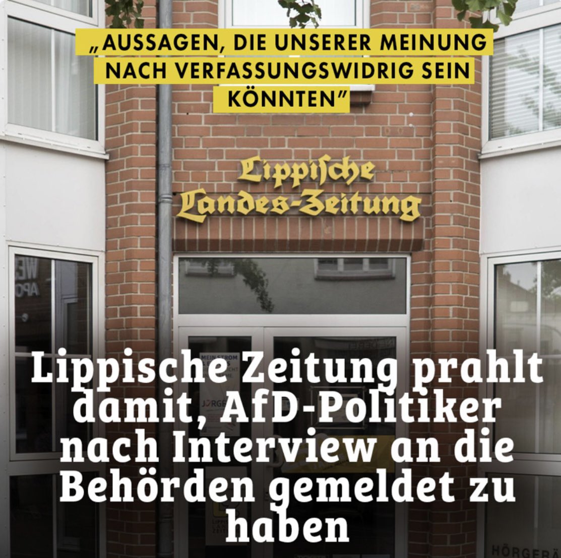 Was die Lippische Landes-Zeitung (LZ) mit einem Interviewpartner gemacht hat, ist ein eklatanter Verstoß gegen journalistische Prinzipien.

Nachdem eine Redakteurin mit dem AfD-Kandidaten für das Bürgermeisteramt in Extertal, Jirka Möller, gesprochen hatte, meldete die Redaktion