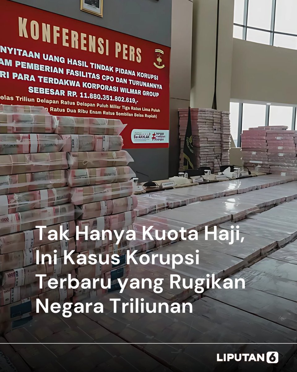 📊Korupsi besar kembali mengguncang Indonesia. Dari kasus Pertamina dengan kerugian negara mencapai Rp285 triliun, pengadaan Chromebook di Kemendikbud Ristek yang merugikan Rp1,98 triliun, hingga dugaan korupsi kuota haji 2024 dengan kerugian lebih dari Rp1 triliun. Penting untuk