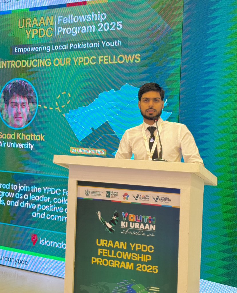 mobeen_2024's tweet photo. Honoured to represent at the @YPDC_PK Skills Fellowship Program 2025 in Islamabad.
Grateful to the Ministry of Planning, Development &amp; Special Initiatives and @betterpakistan for empowering youth leaders from across Pakistan. 🇵🇰

#YPDCFellowship #YouthKiUraan #LeadershipInAction https://t.co/GPzGmMu92Q