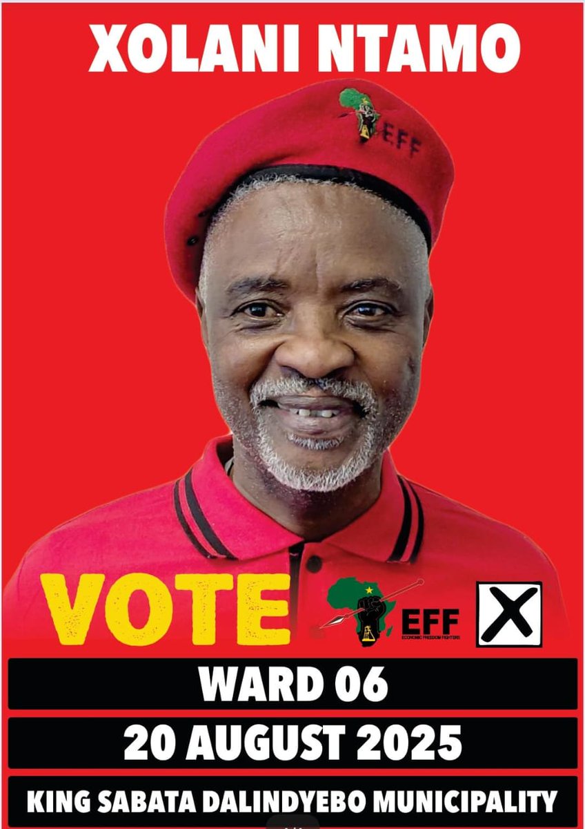 Aaah Bakhangele

Vote for Inkosi YaBathembu  uNkosi Xolani Ntamo in the coming Ward 06 By Election, KSD, Mthatha, Eastern Cape. 

"Aaah Bakhangele"

Inkosi Xolani Ntambo will fix all streets lights, build toilets, build tarred road and allocate free housing stands to residents