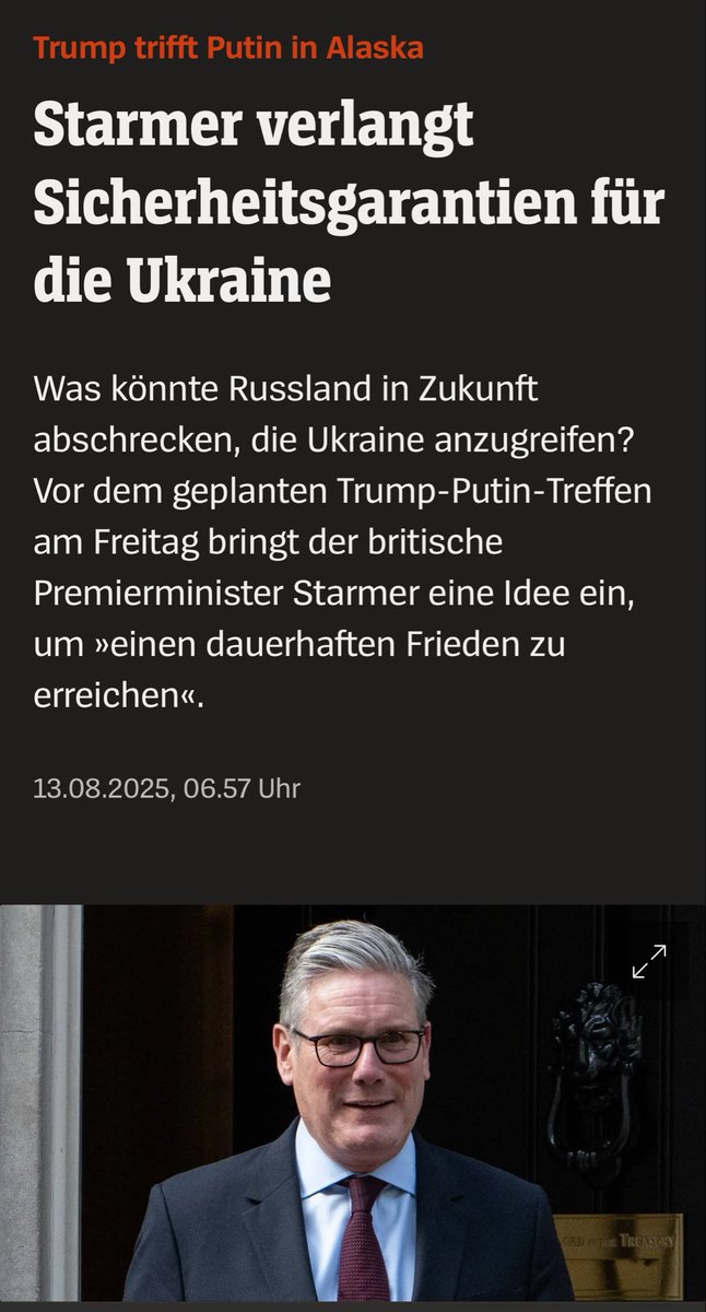 Starmer redet über künftige Sicherheitsgarantien, während Russland zur Stunde weiter angreift – und Trump am Freitag in Alaska Putins Beute absegnen will.
Sicherheitsgarantien für die Ukraine? Hatten wir schon: Budapester Memorandum. Auch von den Briten unterschrieben. Gehalt?
