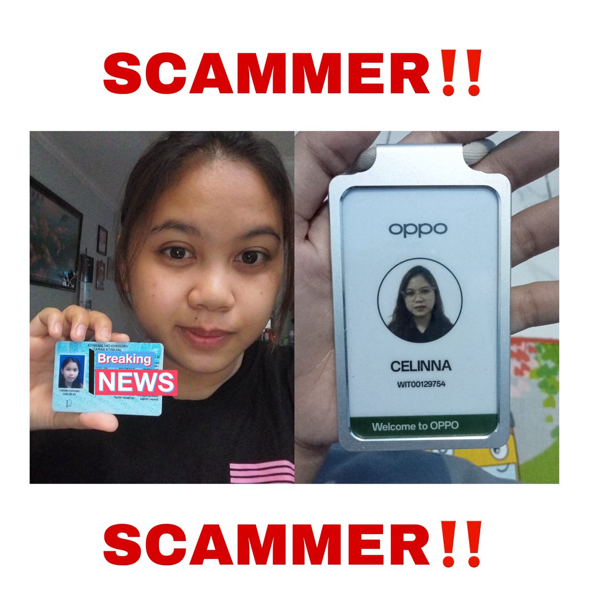⋆˚࿔ cassie 💋ྀིྀི pinpri fee akhir (@ribonws) on Twitter photo SCAMMER PINPRI‼️‼️
CELINNA
Kerja di Oppo Yogyakarta, Dom Cengkareng, Suka alesan ini ituh sampe skrg kaga dibayar2 haha, kalo ketemu ni orang di konter Oppo colek aja suruh bayar hutang😂
Bayar atuh neng <a href="/stobeyyiicooki/">ceo of amburadul</a> SCAMMER PINPRI‼️‼️
CELINNA
Kerja di Oppo Yogyakarta, Dom Cengkareng, Suka alesan ini ituh sampe skrg kaga dibayar2 haha, kalo ketemu ni orang di konter Oppo colek aja suruh bayar hutang😂
Bayar atuh neng <a href="/stobeyyiicooki/">ceo of amburadul</a>