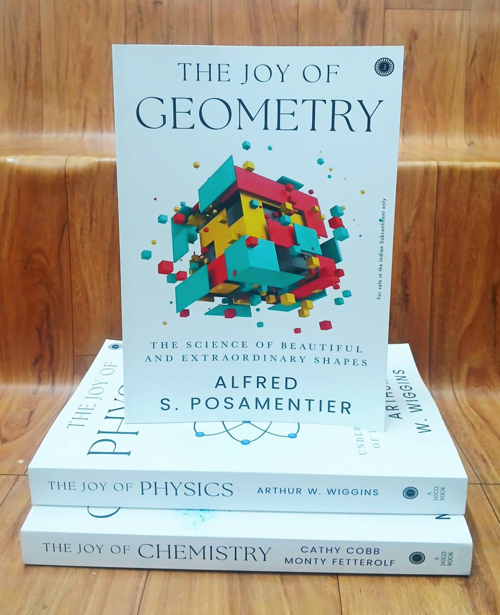Padhega India (Bodhi Tree Knowledge Services) (@padhegaindia_) on Twitter photo #PIRecommends. Flat 30% Discount.
Presenting the Joy Series:
1. The Joy of Physics
2. The Joy of Chemistry
3. The Joy of Geometry
published by <a href="/JaicoBooksIN/">Jaico Publishing House</a>.
Set of 3 books that turn complex concepts into fun, easy to understand learning.
Order 👉 padhegaindia.in/product/the-jo… #PIRecommends. Flat 30% Discount.
Presenting the Joy Series:
1. The Joy of Physics
2. The Joy of Chemistry
3. The Joy of Geometry
published by <a href="/JaicoBooksIN/">Jaico Publishing House</a>.
Set of 3 books that turn complex concepts into fun, easy to understand learning.
Order 👉 padhegaindia.in/product/the-jo…