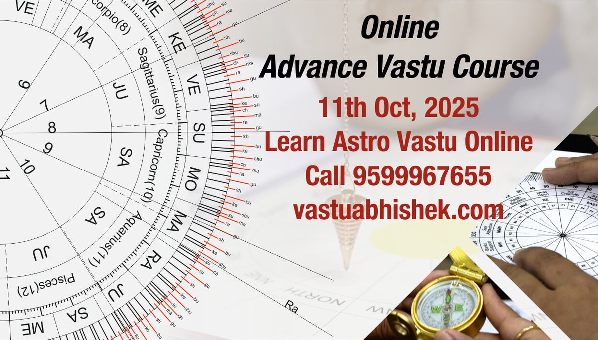 abhi7901's tweet photo. Advance Vastu Course is starting online from 11th October, 2025. You can also be a part of this amazing journey and become an Advance Vastu Consultant. Make your life better, enroll now https://t.co/b6AGcAqxho https://t.co/47a9SH1tgV