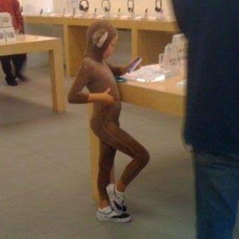 i stand in the shower like the gay little monkey