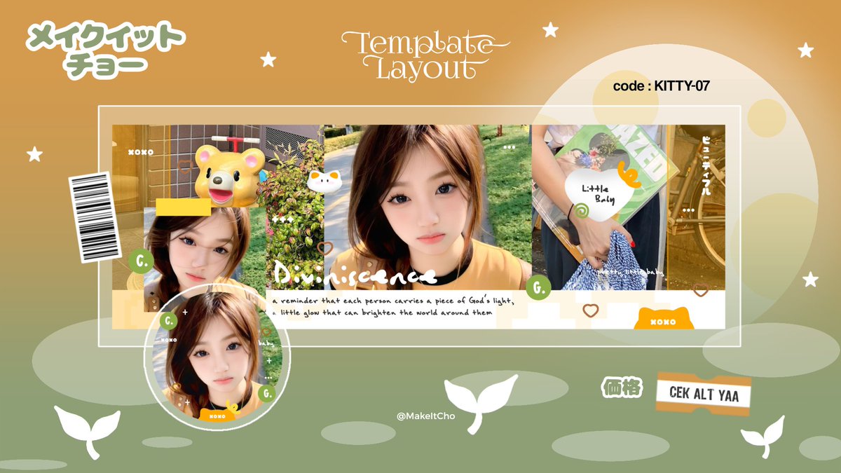 MakeItCho's tweet image. Help repost ? Terimakasih ♡

Haloo, aku punya beberapa template layout CLEARANCE SALE yang bisa langsung diorder via dm. 

Layoutnya nfs ya. 

Untuk yang mau tanya-tanya dulu boleh dm aku ♡

#zonauang