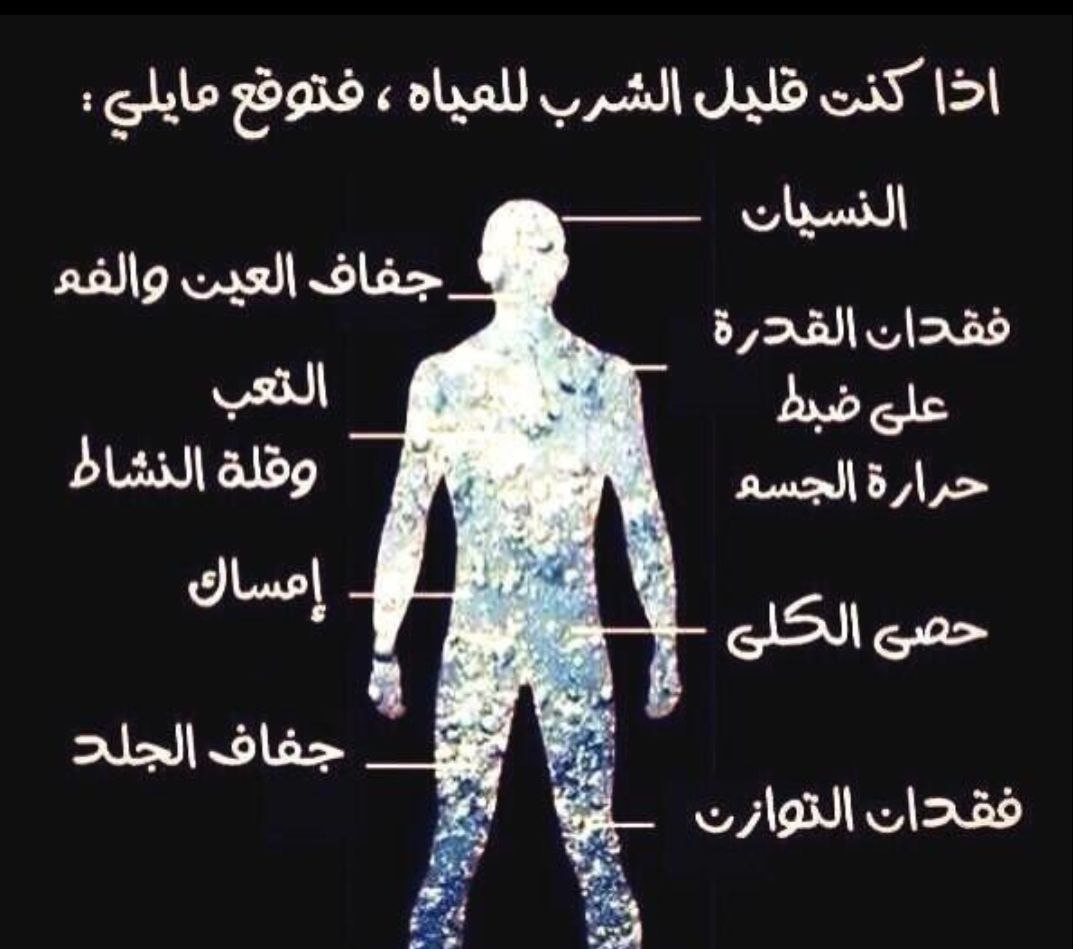 الأضرار الناتجة عن عدم شرب الماء بشكل كاف:
1. الشعور بالإرهاق والتعب نتيجة الجفاف.
2. الصداع المتكرر بسبب نقص الترطيب.
3. جفاف البشرة وفقدان نضارتها.
4. ضعف التركيز والذاكرة نتيجة تأثير الجفاف على الدماغ.
5. مشاكل في الهضم مثل الإمساك.
شرب الماء بكثرة هو مفتاح صحة جسمك
#جرعة_صحة
