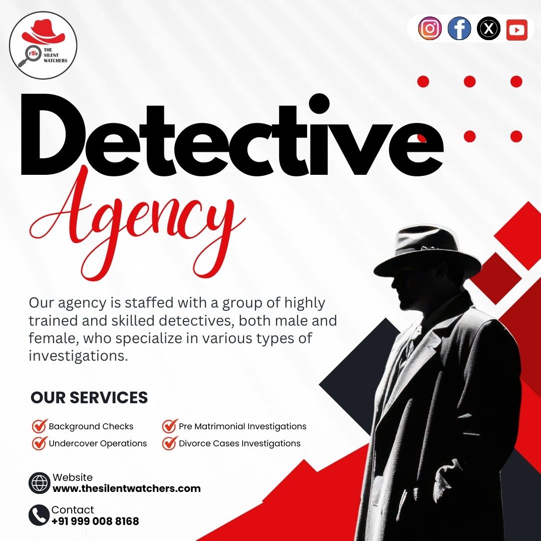 Thesilentw007's tweet photo. 🕵 The Silent Watchers – Professional Detective Agency 

🌐 Website: https://t.co/TYXGJv2tgo
📞 Contact: +91 999 008 8168

#detectiveagency #privateinvestigator #backgroundchecks #undercoveroperations #matrimonialinvestigations #divorceinvestigation #thesilentwatchers https://t.co/MXqGazUw81