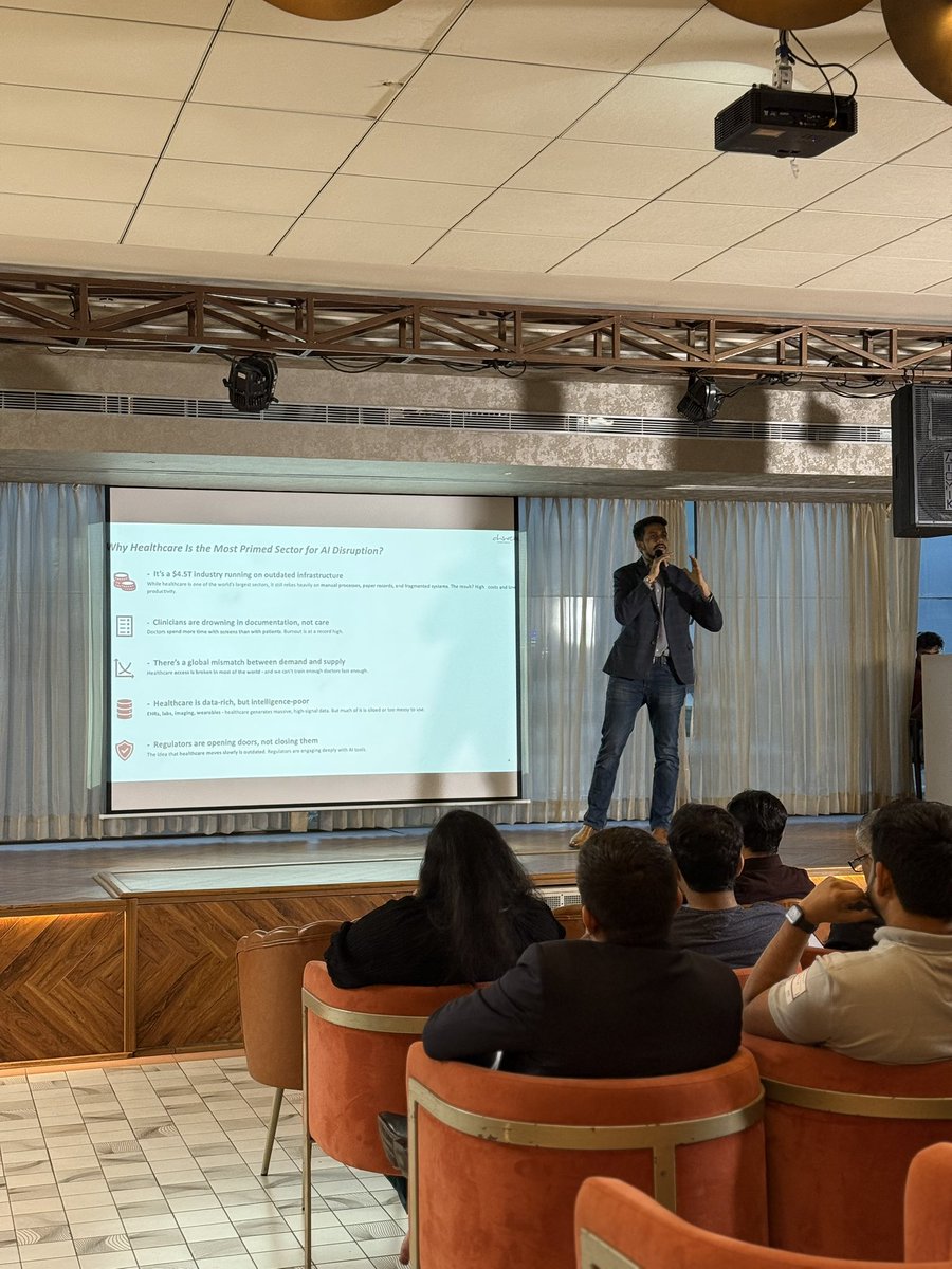 Aman Raj ⚡️ (@amanrajbhagat) on Twitter photo We had a curated gathering yesterday for founders building in AIxHealthcare! Thoroughly enjoyed listening to <a href="/TusharVashisht/">Tushar Vashisht</a> from <a href="/healthifyme/">Healthify</a> & Nilav from Innovaccer. <a href="/ChirataeVC/">Chiratae Ventures</a> <a href="/ranjith_menon/">Ranjith Menon</a> We had a curated gathering yesterday for founders building in AIxHealthcare! Thoroughly enjoyed listening to <a href="/TusharVashisht/">Tushar Vashisht</a> from <a href="/healthifyme/">Healthify</a> & Nilav from Innovaccer. <a href="/ChirataeVC/">Chiratae Ventures</a> <a href="/ranjith_menon/">Ranjith Menon</a>