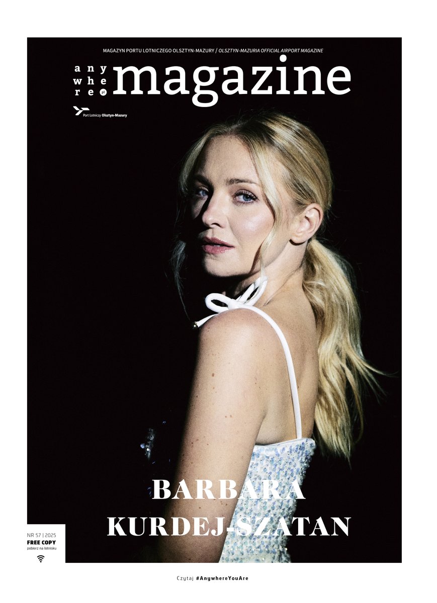 #AnywhereIssue 
Jaki cudowny dzień, gdy zaczynamy go od okładki magazynu lotniskowego Anywhere i to w dodatku dla <a href="/mazuryairport/">Olsztyn-Mazury Airport</a> 🥰 A w magazynie rozmowa z Barbara Kurdej-Szatan! Koniecznie klikajcie i sprawdzajcie 📲 anywhere.pl/beta/olsztyn_0…

#foto H. Jasińska