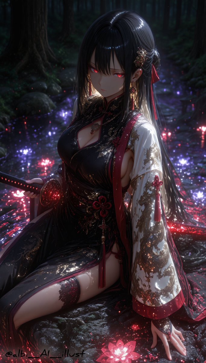 albi_AI_illust's tweet photo. Nameless girl 🖤⟡.· https://t.co/69npAloMTZ