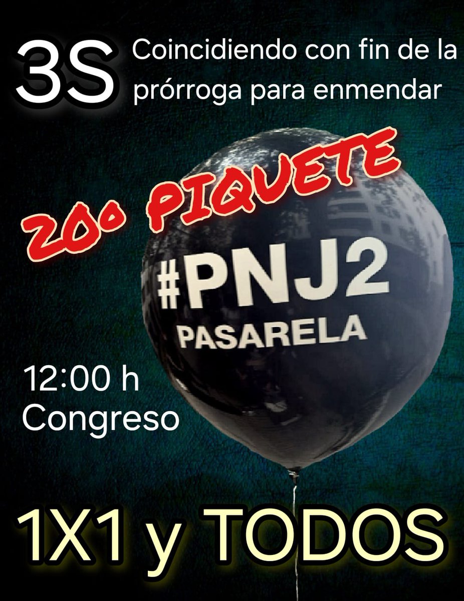 EstevezMayayo's tweet photo. Madrid, 3 de septiembre, la próxima cita para piquete en el Congreso porque no respetan nuestros derechos constitucionales y tenemos que exigirlo #PNJ2 #CumpleConLosJ2 @sanchezcastejon @saizelma @EnriqueSantiago #Pasare https://t.co/FnAbcIZmpf
