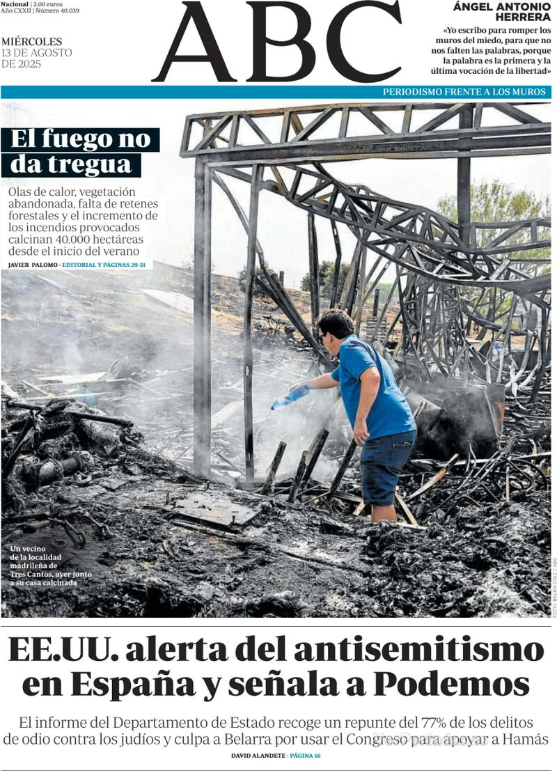 Raúl Solís ✌️🏳️🌈 #FuckWar (@raulsolisue) on Twitter photo Si yo fuera <a href="/ionebelarra/">Ione Belarra</a>, enmarcaría esta portada para enseñársela a mis nietos en un futuro cuando le pregunten dónde estuvo frente al genocidio en Gaza. EEUU llama "antisemitismo" a defender el más mínimo sentido de humanidad. Si yo fuera <a href="/ionebelarra/">Ione Belarra</a>, enmarcaría esta portada para enseñársela a mis nietos en un futuro cuando le pregunten dónde estuvo frente al genocidio en Gaza. EEUU llama "antisemitismo" a defender el más mínimo sentido de humanidad.